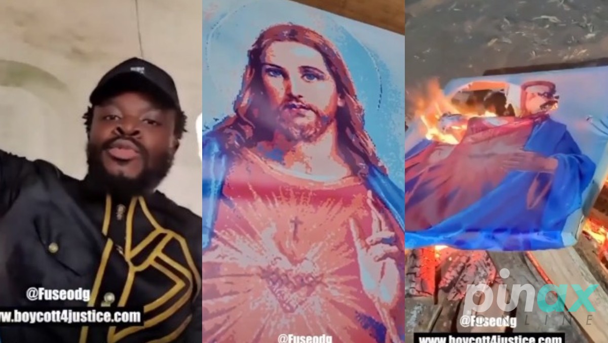 Fuse ODG Burns Image Of Jesus Christ-Says Its The Cause of Oppression In Africa 46