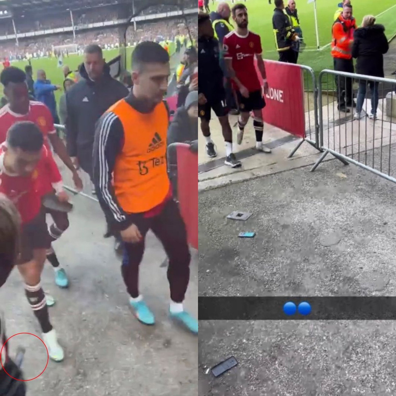 Cristiano Ronaldo angrily smashes fan's phone following Manchester United's loss to Everton - (videos/photos). 46