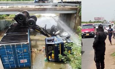 2 separate accidents block traffic flow on the Accra-bound side of Tema motorway. 47