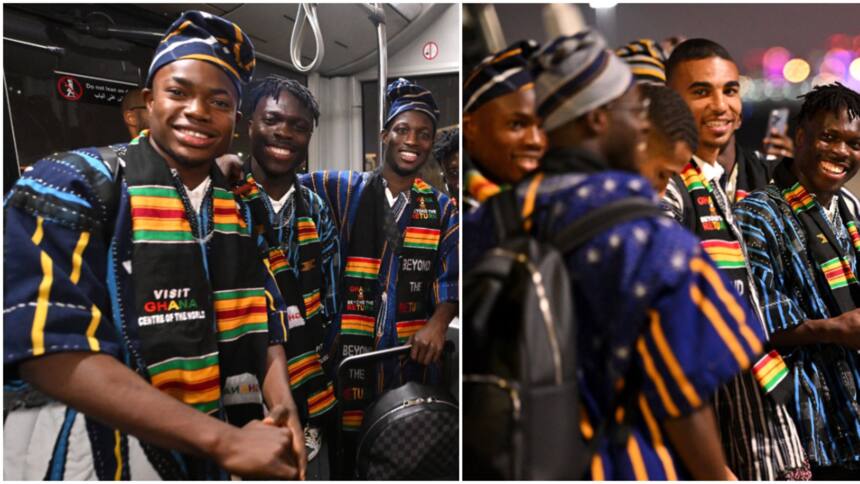 Black Stars Players Arrive In Qatar Ahead Of Thursday Match In Colourful Fugu Styles. 46