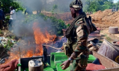 Ghana’s Military Strikes Hard Against Galamsey: Major Mining Equipment Destroyed in Renewed Crackdown 47